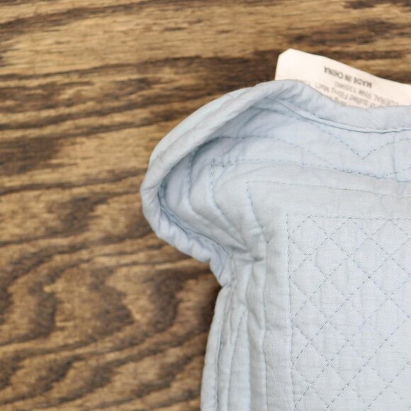 NEW Hudson & Main Reversible Audrey Square Throw Pillow Aqua Blue 16" - Picture 4 of 5